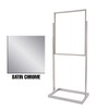 Econoco 22''x28'' Floor Standing Sign Holder, Satin Chrome BH30SC